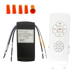 Taigeguang Ceiling Fan Remote Control and Receiver Kit, 3-in-1 Ceiling Fan Light 4 Timing and 3 Speed Wireless Remote Control for Ceiling Fan Lamp