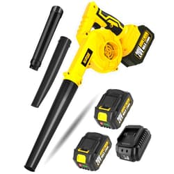 ALLOYMAN Leaf Blower, 20V Cordless Leaf Blower, with 2 X 4.0Ah Battery & Charger, 2-in-1 Electric Leaf Blower & Vacuum for Yard Cleaning/Snow Blowing.