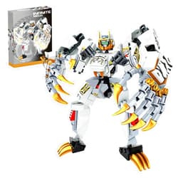 WULOBOOI Mech with Cool Tiger Claws Building Kit, Collectible Warrior Super Battle Hero Display Model Toy, Creative Construction Gifts Sets for Adults Teens Age 14+ (323 Pieces)