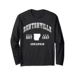 Retro Bentonville Arkansas AR Souvenir Tee Retro Bentonville Arkansas AR Souvenir Sport Athletic Long Sleeve T-Shirt