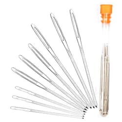 Hekisn Large-Eye Blunt Needles, Stainless Steel Yarn Knitting Needles, Sewing Needles, Crafting Knitting Weaving Stringing Needles,Perfect for Finishing Off Crochet Projects (9 Pieces)