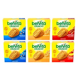 belVita Breakfast Bars Biscuits Variety Pack, 4 Flavors, 30 Total Packs, 6 Boxes (4 Biscuits Per Pack)