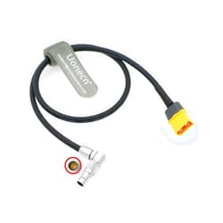 Uonecn XT60H-Male Adapter Power Cable to Rotatable Right-Angle 0B 2-Pin Male for Cinegears Follow Focus Motor Gimbal
