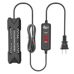 AQQA Small Aquarium Heater,Submersible Fish Tank Heater Adjustable Temperature,Mini Short Dual-use Fish Heater with LED Digital Display Thermostat,Saltwater Freshwater 100W