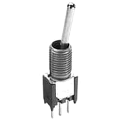 TE TT13A3T04, Switch Toggle ON None Off SPST Long Baton Toggle Wire Lug 3A 125VAC 28VDC Panel Mount with Threads (2 Items)