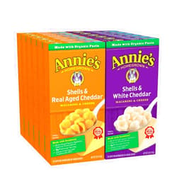 Annie’s Annie's Organic Macaroni and Cheese Variety Pack, Shells & White Cheddar and Shells & Real Aged Cheddar, 6 oz (Pack of 12)