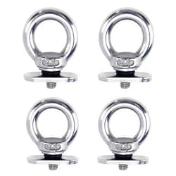 Oedema Track Mount Tie Down Eyelet Stainless Steel Track Screws M6 Marine Hardware Boat Tie Down Eyelet Rail 4PCS