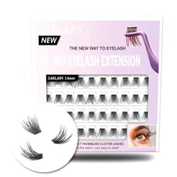 WONSIS DIY Eyelash Extension, Individual Lashes, 3D Effect Reusable 40 Cluster Lashes, C Curl Fluffy Wispy Individual Eyelash Clusters for Home Eyelash Extensions (Fluffy-14mm)