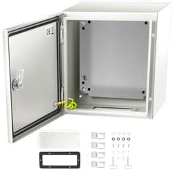 VEVOR NEMA Steel Enclosure 12×12×8,NEMA 4X Steel Electrical Box,IP66 Waterproof & Dustproof,Outdoor/Indoor Electrical Junction Box,with Mounting Plate