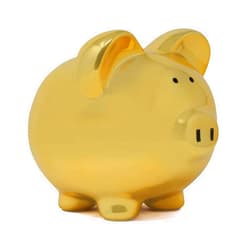 Child to Cherish Ceramic Piggy Bank (Gold)