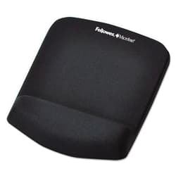 Fellowes PlushTouch Mouse Pad with Wrist Rest Foam Black 7 1/4 x 9-3/8 FEL9252001