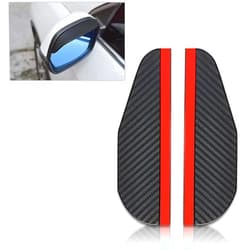 Slykew Pack-2 Car Rear View Mirror Rain Eyebrows, 6.8 Inches x 2.2 Inches Side Mirror Rain Guards, Automobile Mirror Protection Shields, Universal for Most Cars, SUVs and Vans (Carbon Fiber Black)