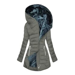 JPLZi Womens Winter Coats Long Length Sherpa Fleece Lined Warm Heavy Jackets Thickened Windproof Outerwear with Fur Hood