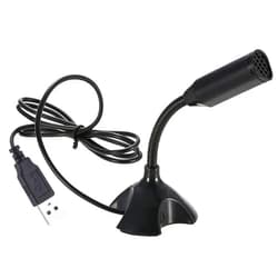 Blapsuro Mini USB Microphone for Desktop Computer and Laptop,Portable USB Condenser Mic With Adjustable Stand,Compatible with PC/Mac,Plug & Play,Ideal for Meeting,Online Class,Games,Remote work(Black)
