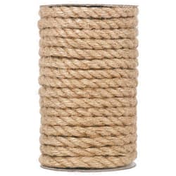 Vivifying Jute Rope, 50 Feet 8mm Natural Heavy Duty Twine for Crafts, Cat Scratch Post, Bundling and Hanging