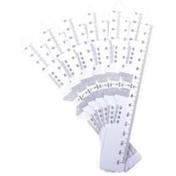 Healifty 6pcs Tools Pupil Distance Meter Plastic Eye Tool Plastic Optical Ruler Pupillary Distance Ruler Plastic Pd Ruler Professional Optical Ruler