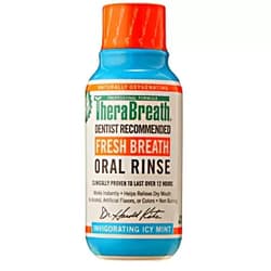 TheraBreath Fresh Breath Dentist Formulated Oral Rinse - Icy Mint Flavor, 3 Ounce