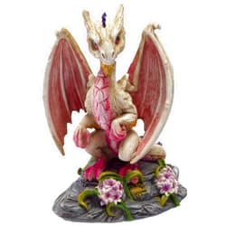 Pacific Giftware Garlic White Dragon Resin Figurine