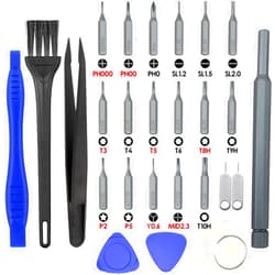 Qiipii Macbook Screwdriver 26pcs Macbook Pro Repair Tool Kit P5 Pentalobe, T5 Torx Screwdriver w Spudger for MacBook Pro & MacBook Air with Retina Display, Y000 / Y0.6mm iPhone Xbox PS4 Repair Screwdriver