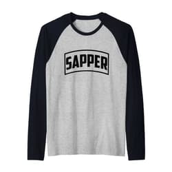 Castle Preps SAPPER Tab - Combat Engineer Raglan Baseball Tee