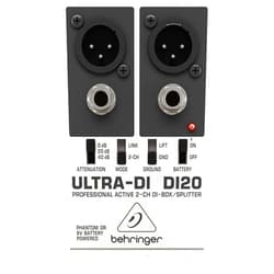 Behringer Ultra-DI DI20 Professional Active 2-Channel DI-Box/Splitter