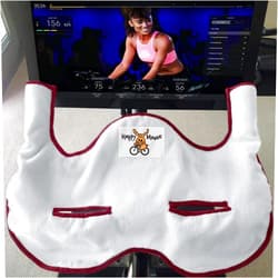 Happy Moose Handlebar Bike Towel for Original Peloton® Bike - Wine trim