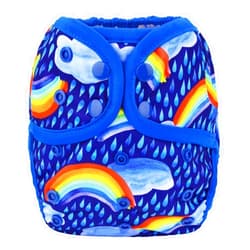 Sigzagor Baby Diaper Cover Nappy One Size 8lbs to 36lbs (Rainbows Rains Clouds)