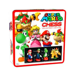 USAOPOLY Super Mario Chess Set, 32 Custom Sculpt Game Pieces Including Iconic Characters: Mario, Luigi, Peach, Toad, Bowser, Super Mario Themed Chess Game
