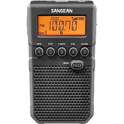 Sangean DT-800BK AM/FM / NOAA Weather Alert/Rechargeable / Alarm Clock / 45 Pre-Sets/Pocket Radio (Renewed)