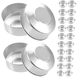 ARTIBETTER 500pcs Aluminum Tea Light Tins - Empty Candle Containers for Candle Making, Home Decor, Parties, Weddings, Spa, Holiday Decorations (Silver)