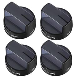 Seentech W10339442 Whirlpool Stove Knobs Cooktop Surface Burner Control Knobs Black Compatible with Whirlpool Gas Range/Stove/Oven - Repalces: W10339442, WPW10339442VP, 2311008, AP6019877 (4 Pack)