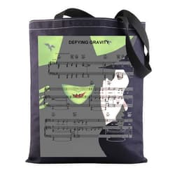 BWWKTOP Wicked Musical Canvas Tote Bag Elphaba And Glinda Fans Gifts Defying Gravity Wicked Broadway Shoulder Bag
