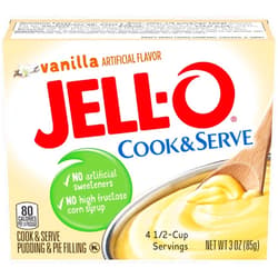 Jell-O Cook & Serve Vanilla Pudding & Pie Filling Mix (24 ct Pack, 3 oz Boxes)