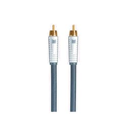 Monoprice Monolith RCA Cable - 24K Gold Plated Connectors, AL foil, OFC Copper Braided Shield, 3 Feet, Silver