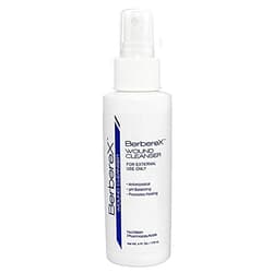 BerbereX Antimicrobial Wound Cleanser for Cuts, Scrapes, Burns, Incisions, Piercing Aftercare, Wounds, Wound Care, First Aid Antiseptic Antibacterial Spray, Pressure Sore, Diabetic Ulcer - 4oz