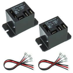 EPLZON NT90-AC120V-10X Power Relay AC 120V Coil 120 VAC 30A SPDT(1NO 1NC) with Flange Mounting and 10 Quick Connect Terminals Wires Mini Relay(Pack of 2pcs)