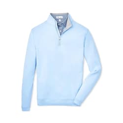 PETER MILLAR Perth Stretch Loop Terry Quarter-Zip Cottage Blue - L