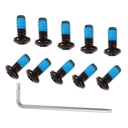 LEONTOOL 12 Pcs Bicycle Disc Brake Bolts M5x10mm MTB Rotor Bolts Black Bicycle Rotor Screws Disc Rotor Bolts with 1 Pcs T25 Torx Wrench L for Road Bike Mountain Bike