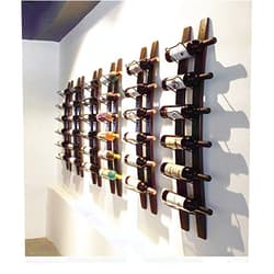 RONIXE Wall Mounted Wine Rack | Rustic Barrel Stave Hanging Wooden Wall-Mounted Wine Rack…