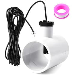 UHEGDRR GLX-FLO-RP Flow Switch Assembly for Hayward Goldline Aquarite Salt System, Pool Flow Sensor Replacement Parts Suitable for Hayward Salt Cell and Chlorine Generator, with Tee and 15FT Cable Flow Switch