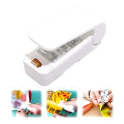Generic Portable Mini Sealing Machine Portable Handheld Resealer Machine Handheld Heat Vacuum Sealer Rechargeable Small Package Sealer New Mini Bag Sealer Heat Sealer Mini Sealer for Plastic Bags Snack Chip