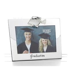 Shudehill Giftware Satin Silver Graduation Two Tone 4x6 Photo Frame Gift