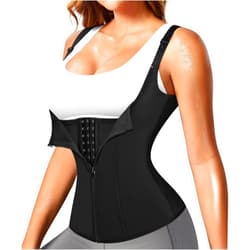 Nebility Waist Trainer for Women Corset Shapewear with Zipper Women's Waist Cincher Tank Top with Adjustable Straps
