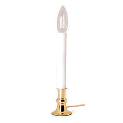 Darice 656729986370 6206 Brass Plated Candle Lamp with On/Off Sensor (2), White