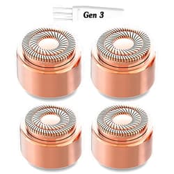 Tuokiy Replacement Heads Generation 3 for Flawless Facial Hair Remover Gen 3, Double Ring Replacement Blades for Flawless Gen 3 Device Only