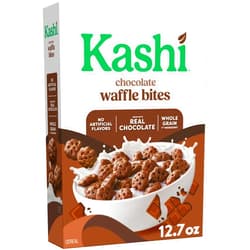 Kashi Breakfast Cereal, Whole Grain, Vegan, Chocolate Waffle Bites, 12.7oz Box (1 Box)