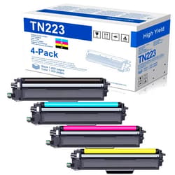 TANFENJR TN223 BK/C/M/Y Toner Cartridge TN223 4PK Black, Cyan, Magenta & Yellow Toner Replacement for Brother TN-223 Toner MFC-L3770CDW MFC-L3710CW HL-3210CW HL-3230CDW HL-3270CDW HL-3290CDW Printer (TN2234PK)