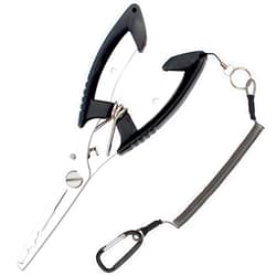 Faveten Fishing Pliers, Multifunction Fishing Gear, Resistant Fishing Tools, with Lanyard Fish Line Cutters Split Ring Hook Remover, Rubber Handle for Freshwater Saltwater