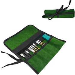 BLIRITEL Small Tool Roll Up Bag, Canvas Chisel Roll, Chisels Bag Tool Organizer with 4 Pockets, Metal Pry Bar Plier Wrench Roll Tool Pouch for Mechanic Carpenter Craftsman