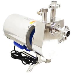 TECHTONGDA 3T/H Self-Priming Pump Food Grade Sanitary Beverage Pump 304 Stainless Steel for Liquid Milk Beverages Wine Water 0.75KW